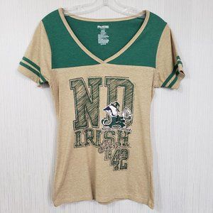 Pro Edge knights apparel Notre Dame University short sleeve v-neck shirt‎